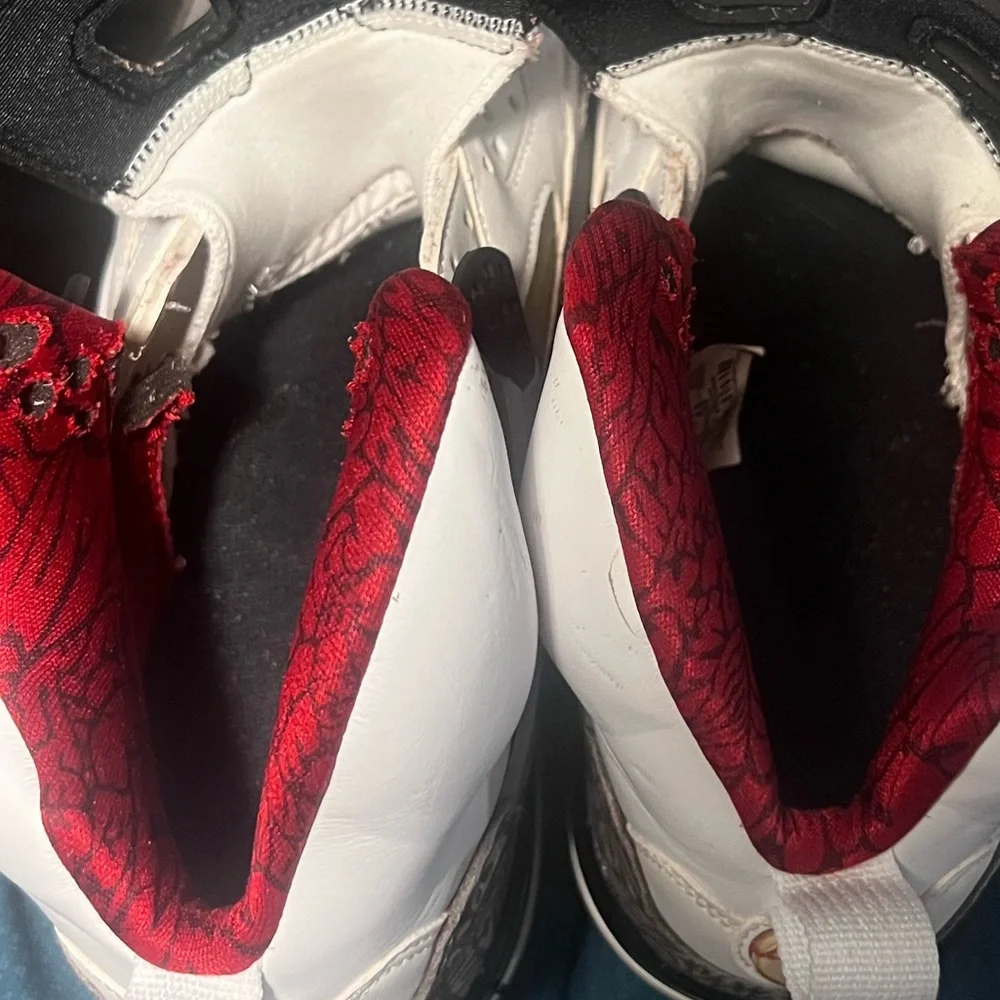 Nike Jordan Spiz'ike White Cement / Varsity Red Limited Edition Sneakers Shoes